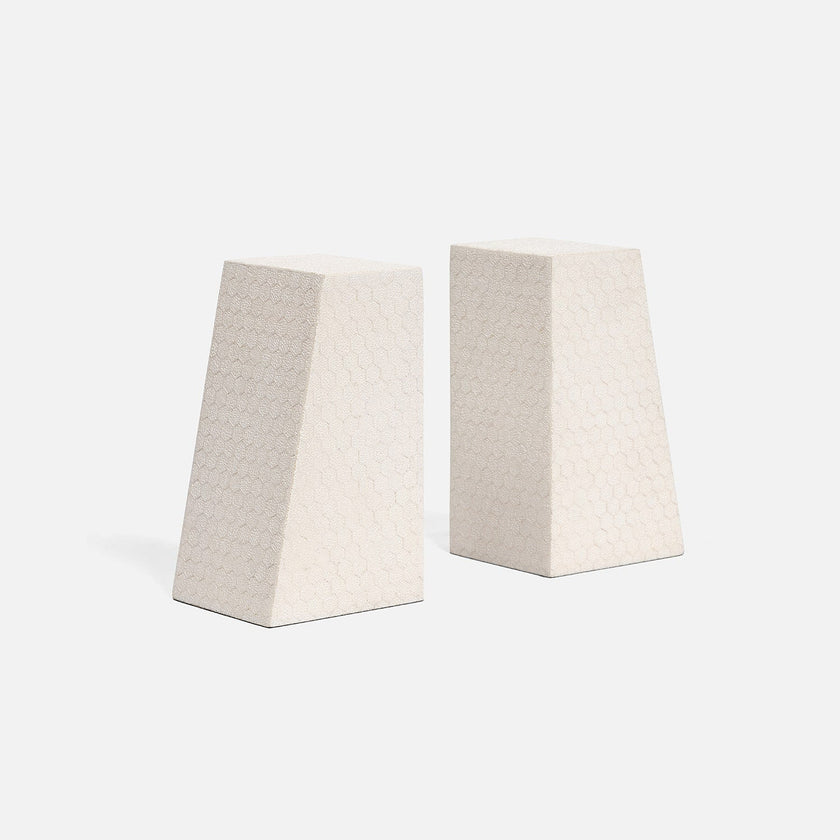 Rene Faux Shagreen Bookend Set