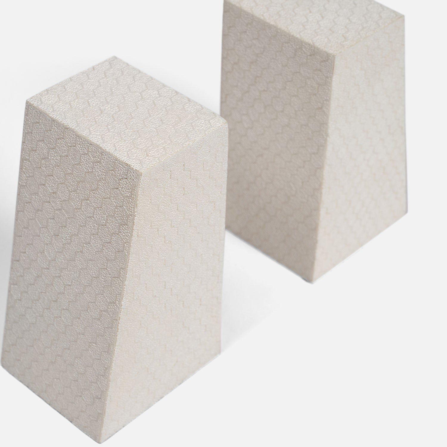 Rene Faux Shagreen Bookend Set
