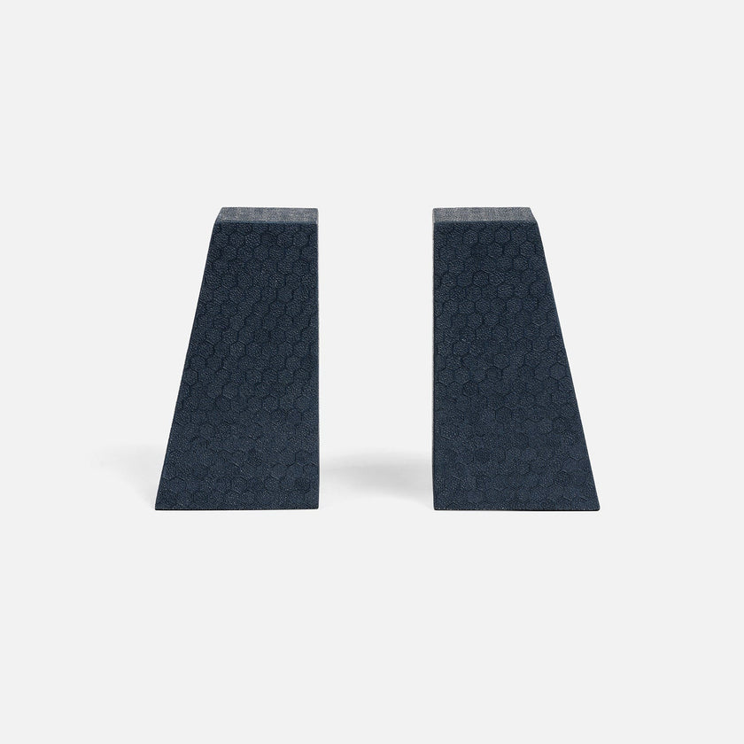 Rene Faux Shagreen Bookend Set