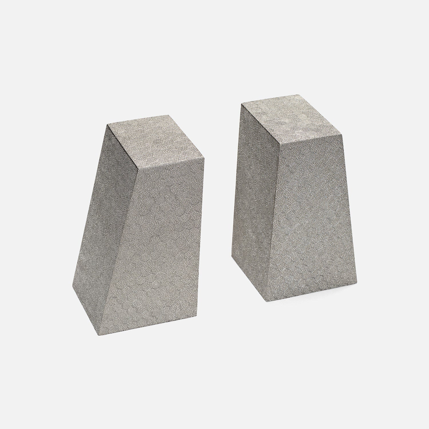 Rene Faux Shagreen Bookend Set
