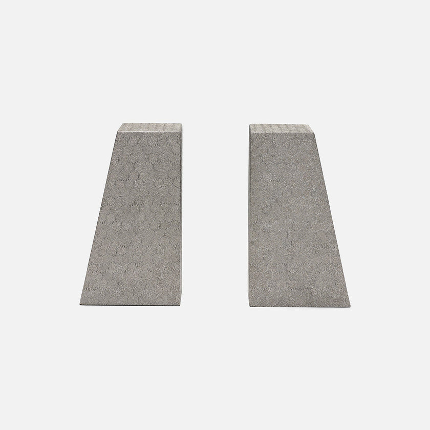 Rene Faux Shagreen Bookend Set