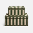 Sawyer Jute & Leather Box - Set of 2