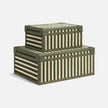 Sawyer Jute & Leather Box - Set of 2