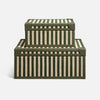 Sawyer Jute & Leather Box - Set of 2
