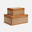 Sawyer Jute & Leather Box - Set of 2
