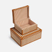 Sawyer Jute & Leather Box - Set of 2