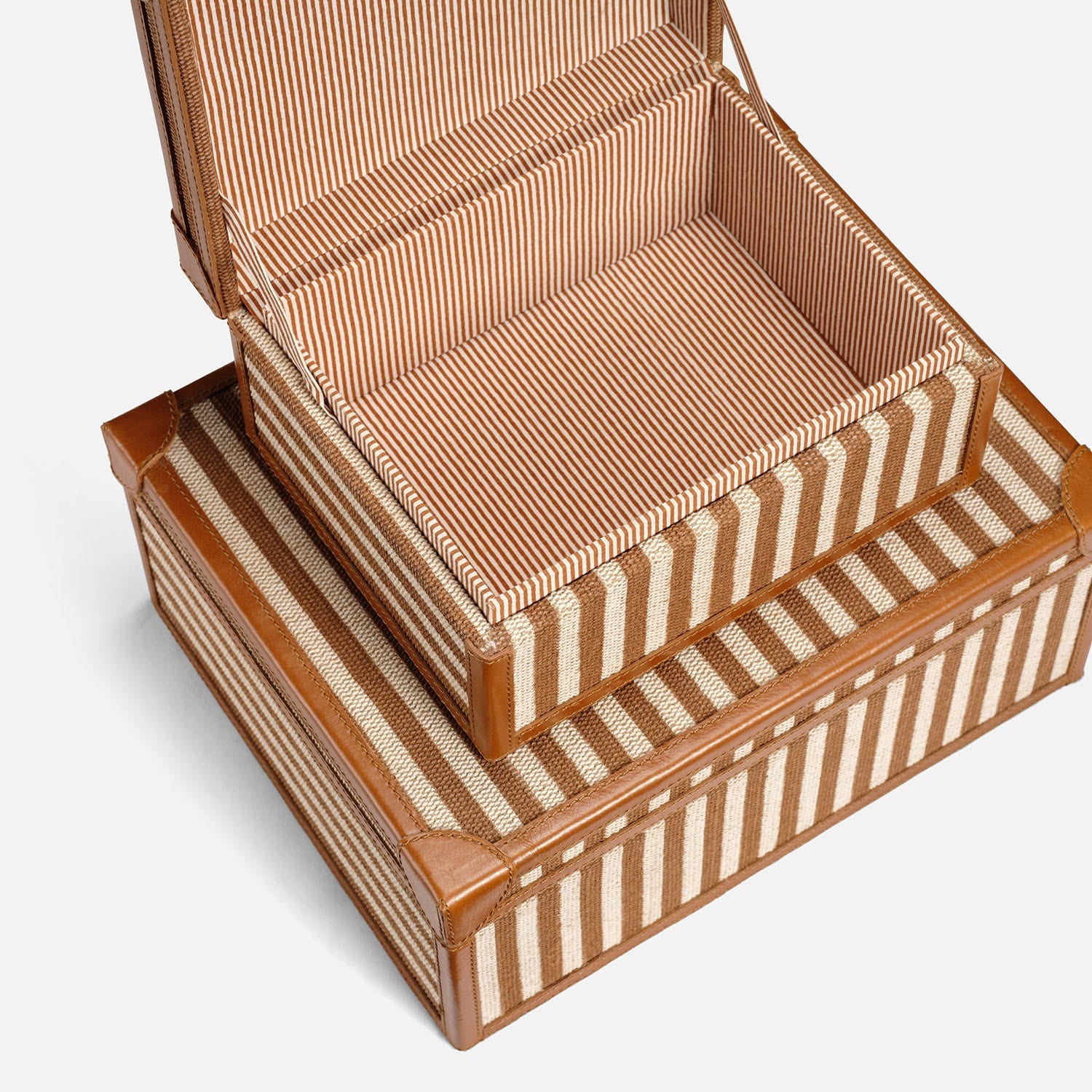 Sawyer Jute & Leather Box - Set of 2
