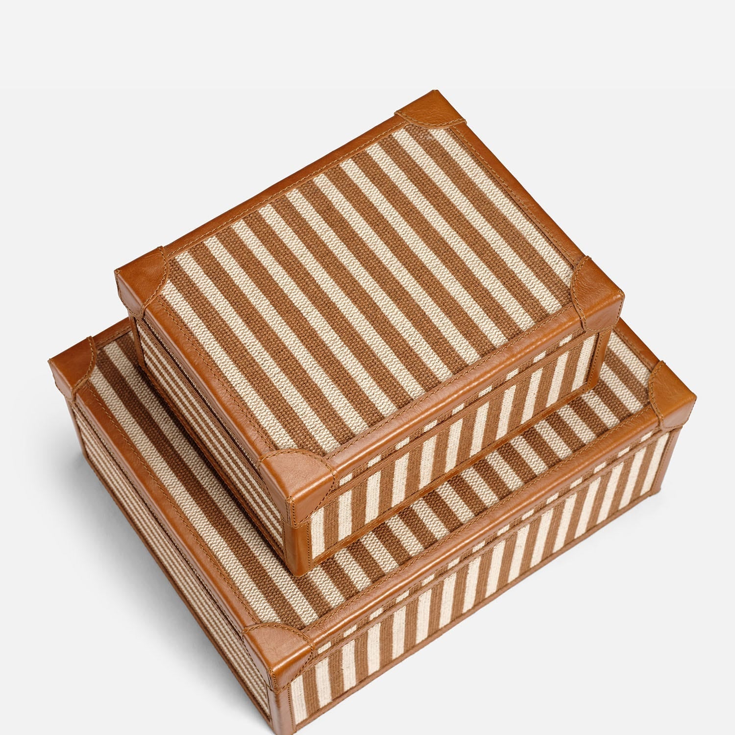 Sawyer Jute & Leather Box - Set of 2