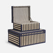Sawyer Jute & Leather Box - Set of 2