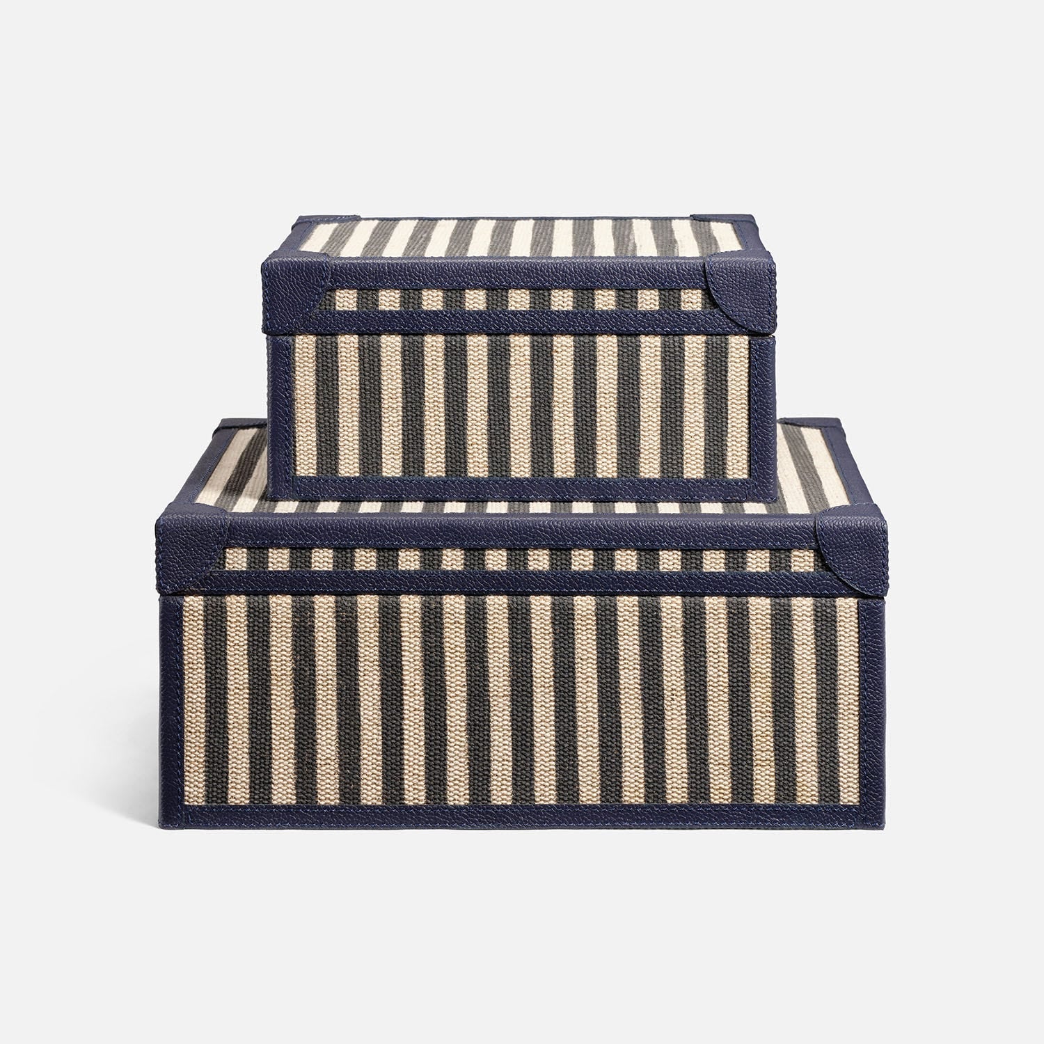 Sawyer Jute & Leather Box - Set of 2