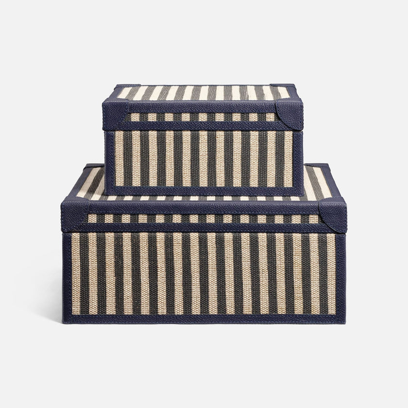 Sawyer Jute & Leather Box - Set of 2