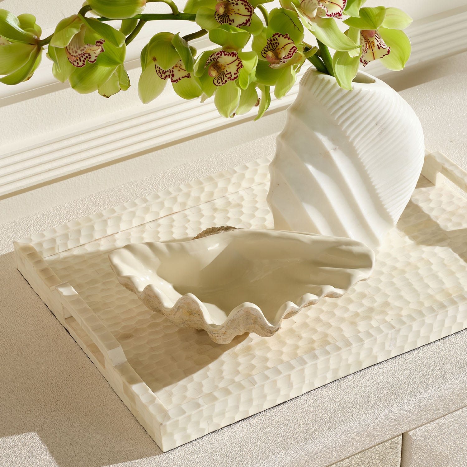 Tucker Tiled Decorative Tray - Set of 2