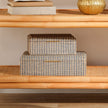 Winslow Striped Raffia Box - Set of 2