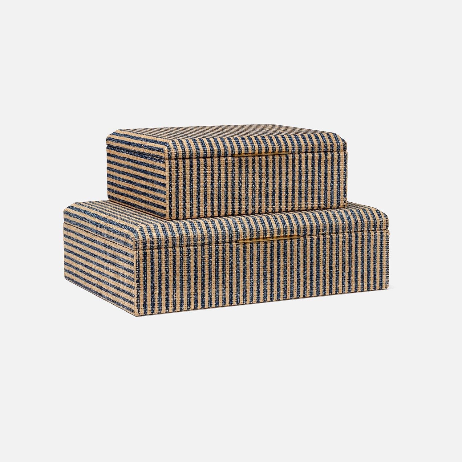 Winslow Striped Raffia Box - Set of 2