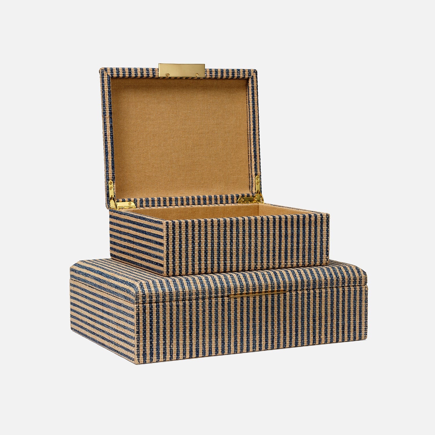 Winslow Striped Raffia Box - Set of 2