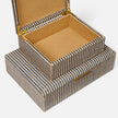 Winslow Striped Raffia Box - Set of 2