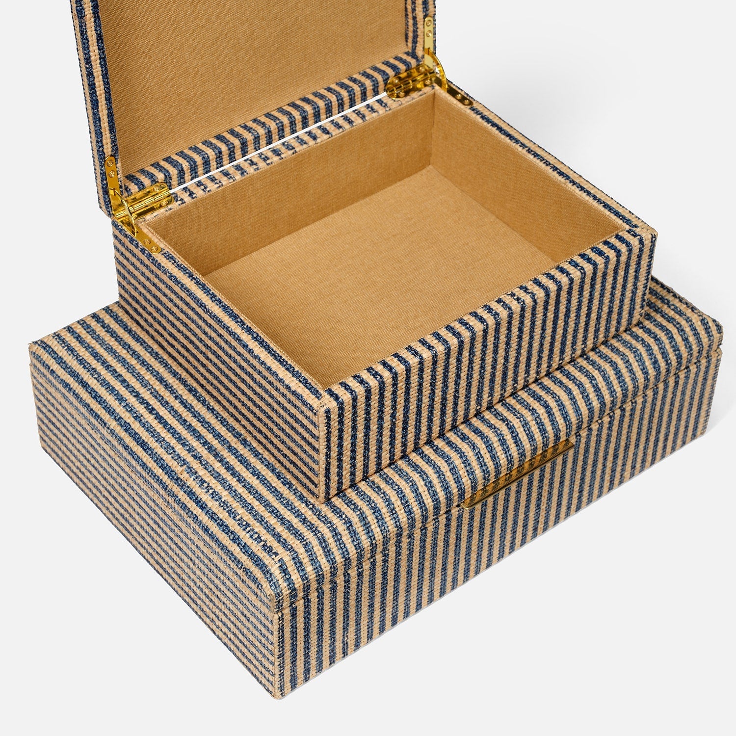 Winslow Striped Raffia Box - Set of 2