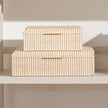 Winslow Striped Raffia Box - Set of 2