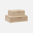 Winslow Striped Raffia Box - Set of 2
