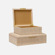 Winslow Striped Raffia Box - Set of 2