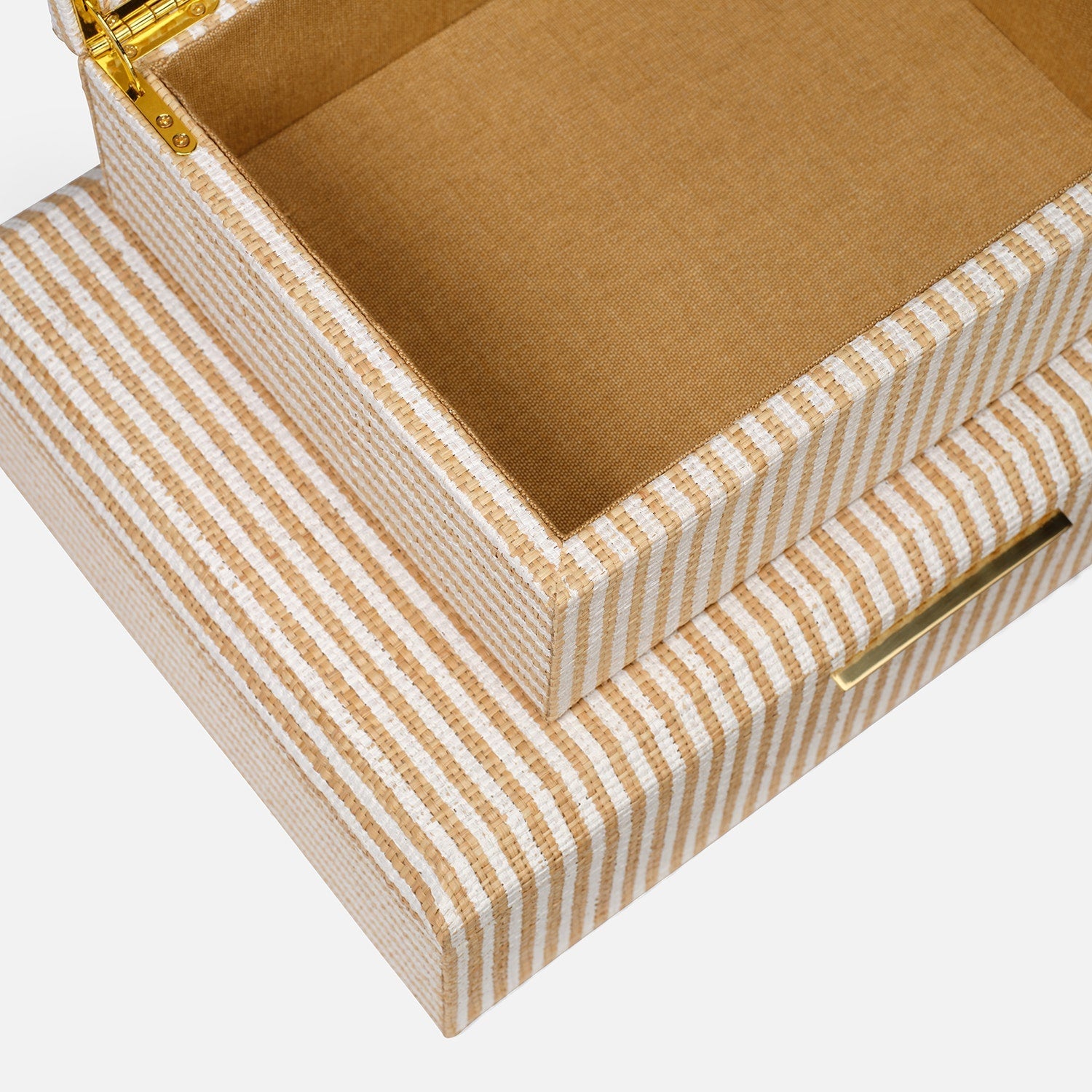 Winslow Striped Raffia Box - Set of 2