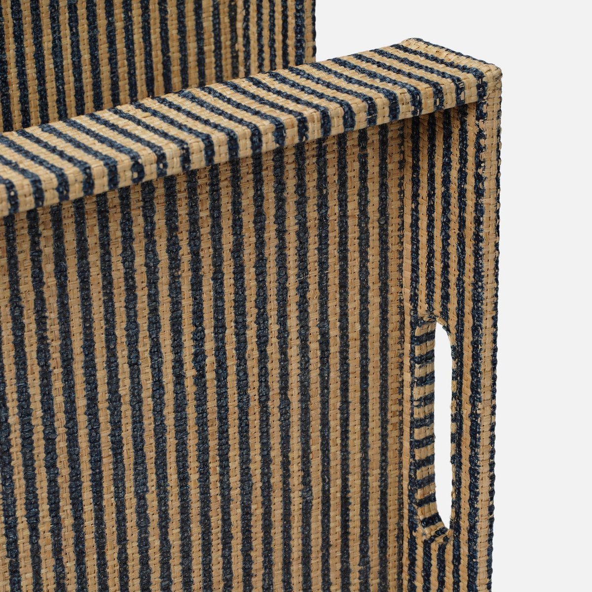Winslow Striped Raffia Tray - Set of 2