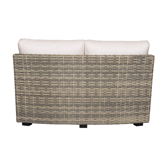 Vanguard Montclair Outdoor Small Curved Armless Loveseat