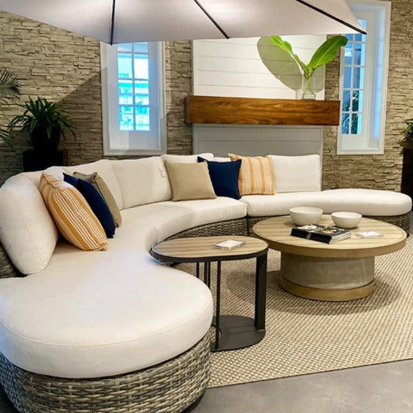 Vanguard Montclair Outdoor Large Curved Armless Sofa
