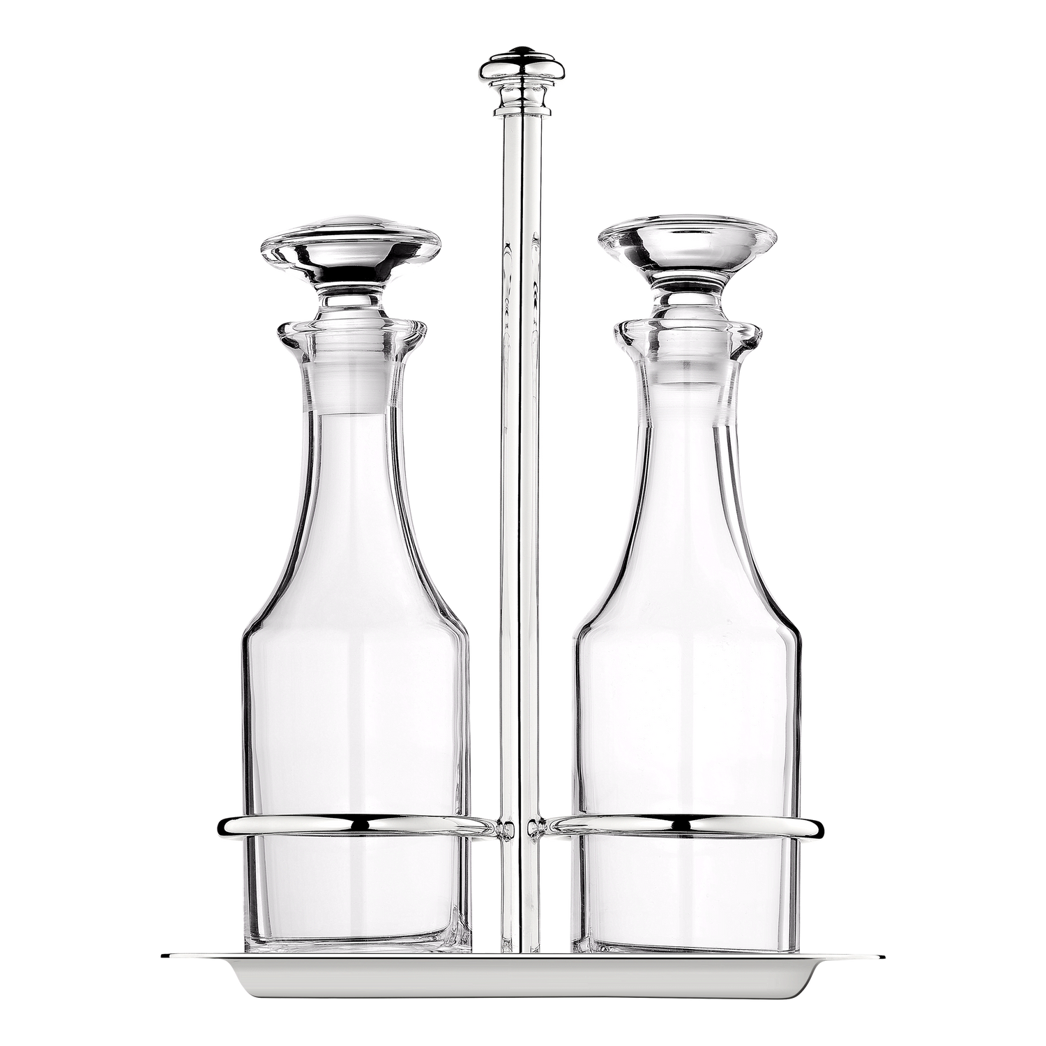 Christofle Albi Silver Plated Oil And Vinegar Cruet Set