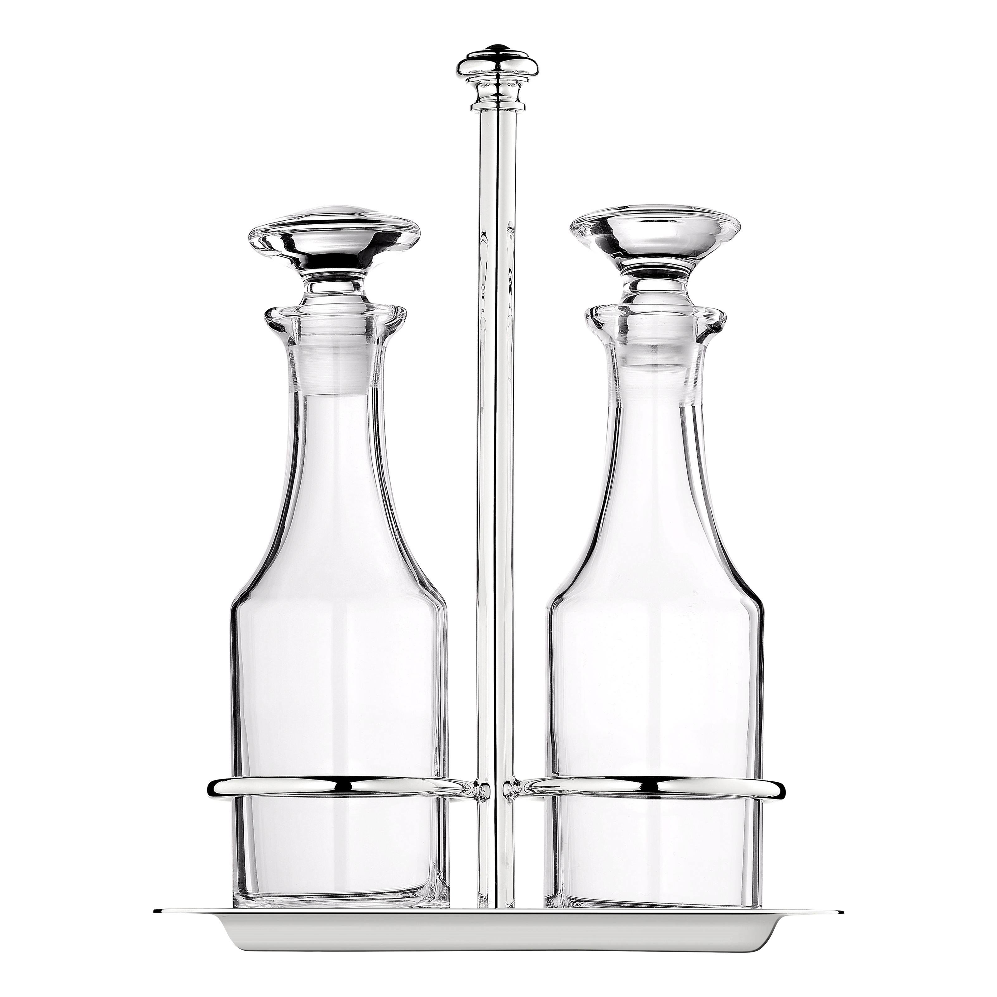 Christofle Albi Silver Plated Oil And Vinegar Cruet Set