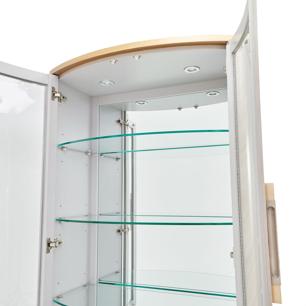 Michael Amini St. Charles Display Cabinet - Dove Gray