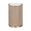 Michael Amini West Kensington Chairside Table - Sea Salt Caramel