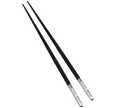 Christofle Jardin d'Eden Silver Plated Black Japanese Chopsticks