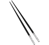 Christofle Jardin d'Eden Silver Plated Black Japanese Chopsticks