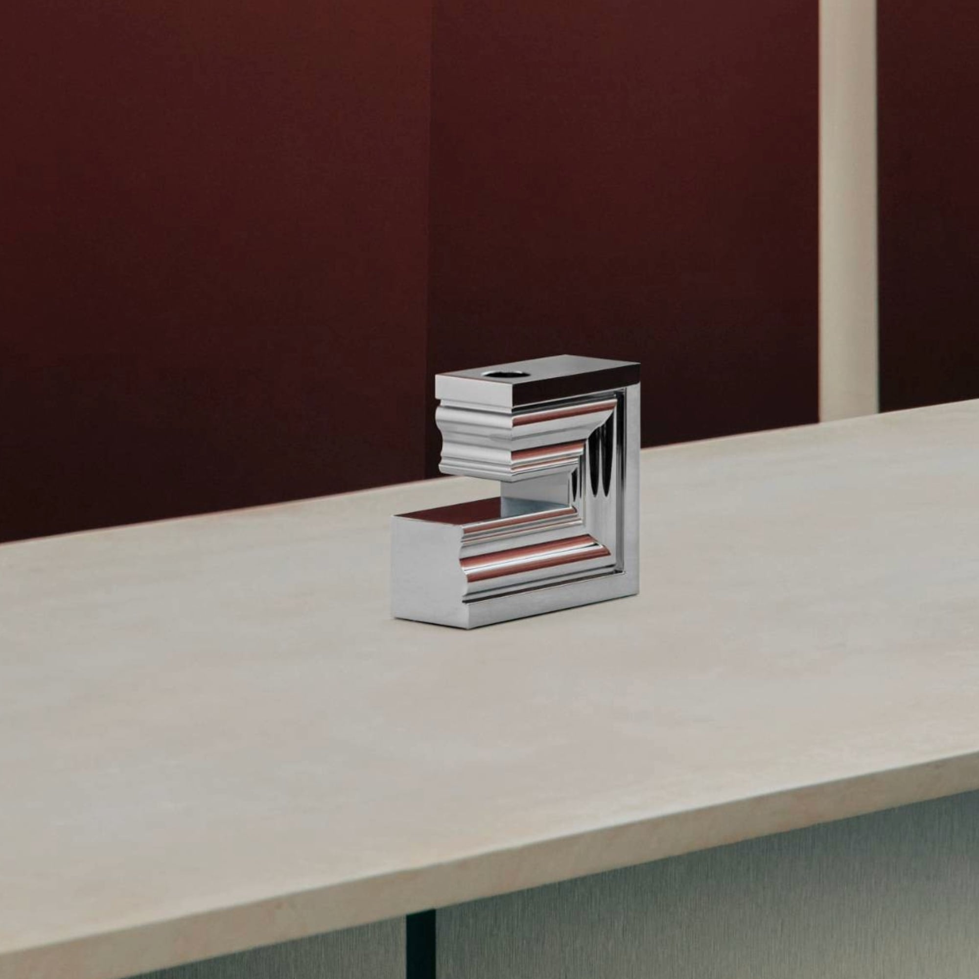 Christofle Perspectives Aluminium Candle Holder