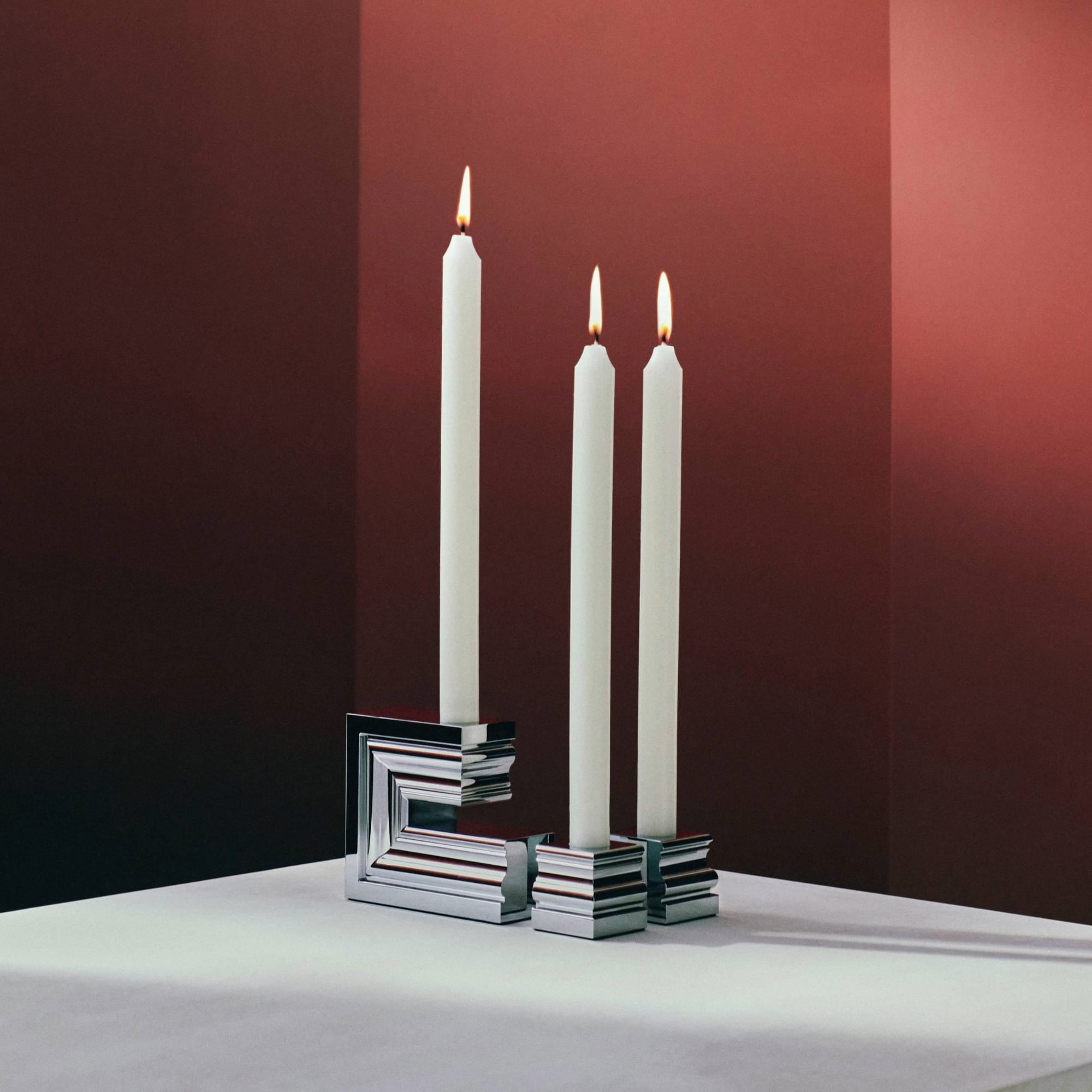 Christofle Perspectives Aluminium Candle Holder