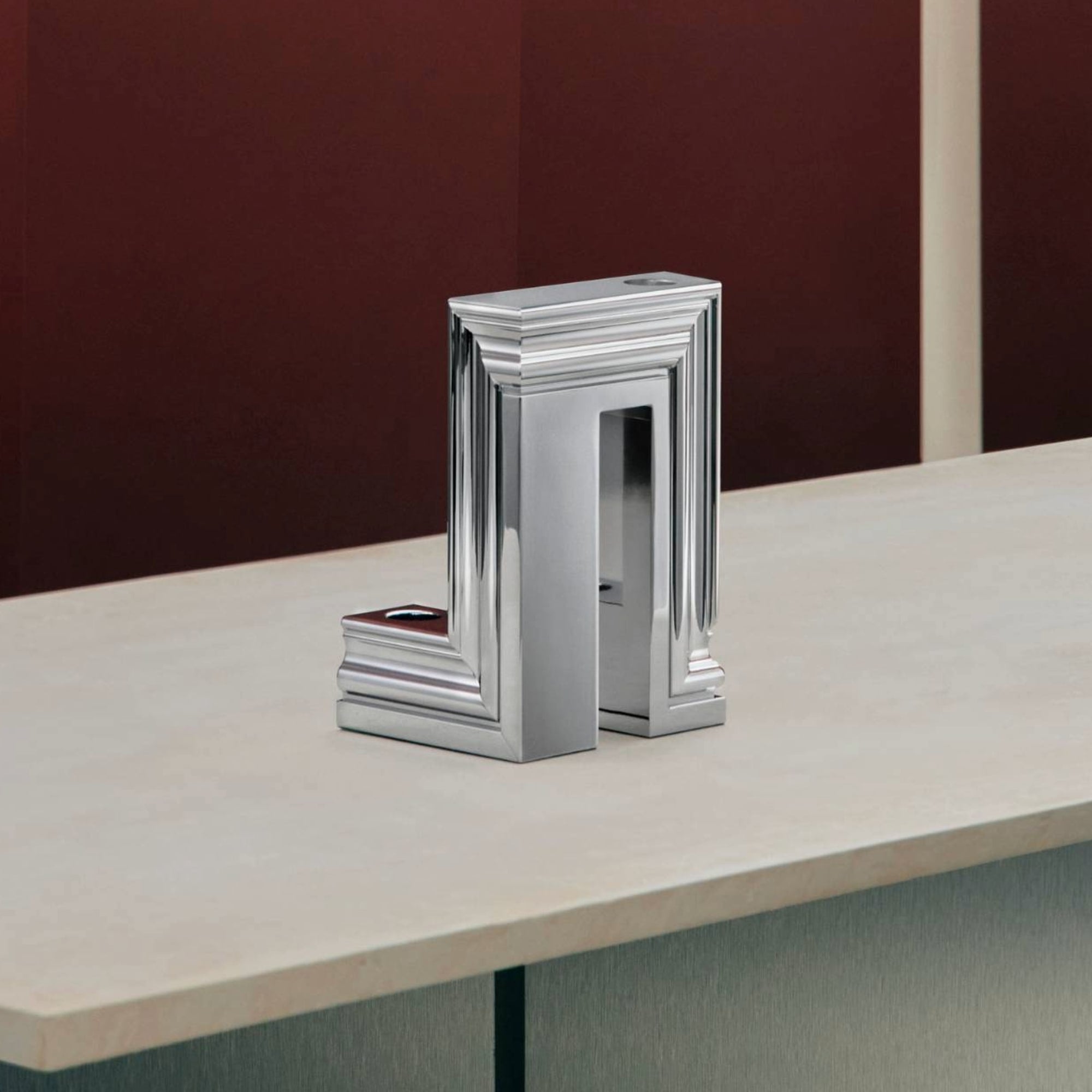 Christofle Perspectives Aluminium Candelabra Chrome