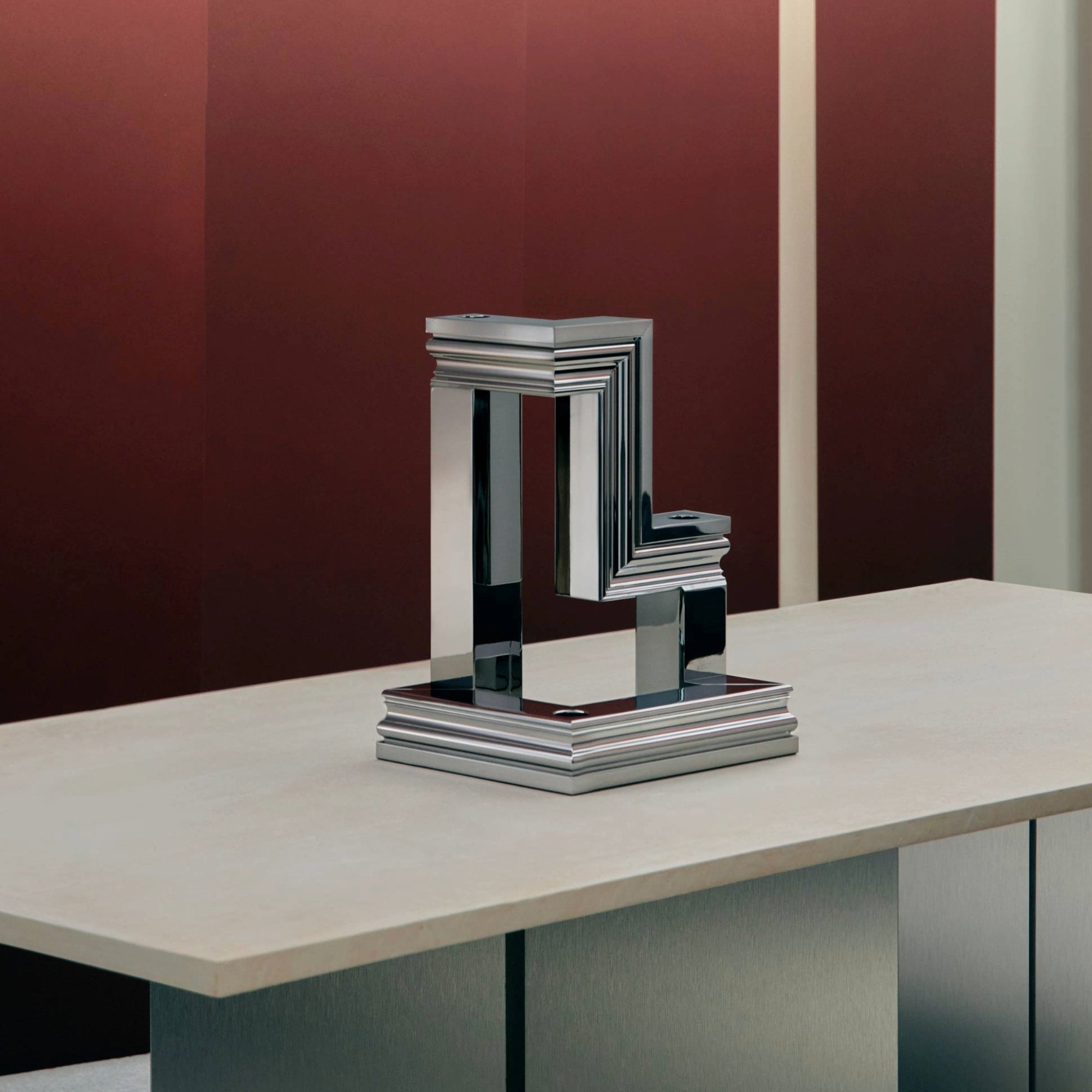Christofle Perspectives Aluminium Candelabra Chrome