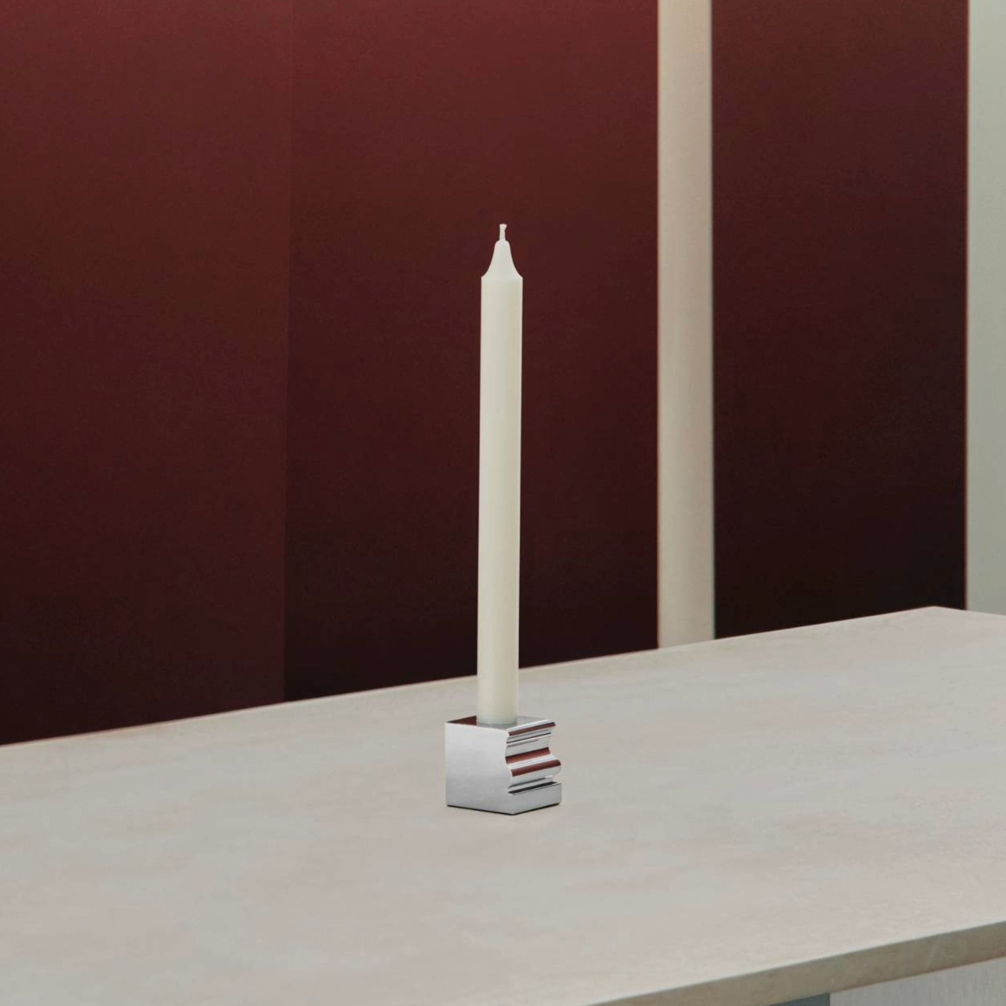 Christofle Perspectives Aluminium Candle Holder