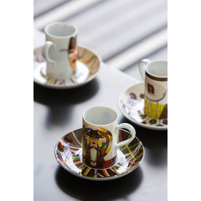 Vista Alegre Pessoa Expresso Cups and Saucer - Set of 4