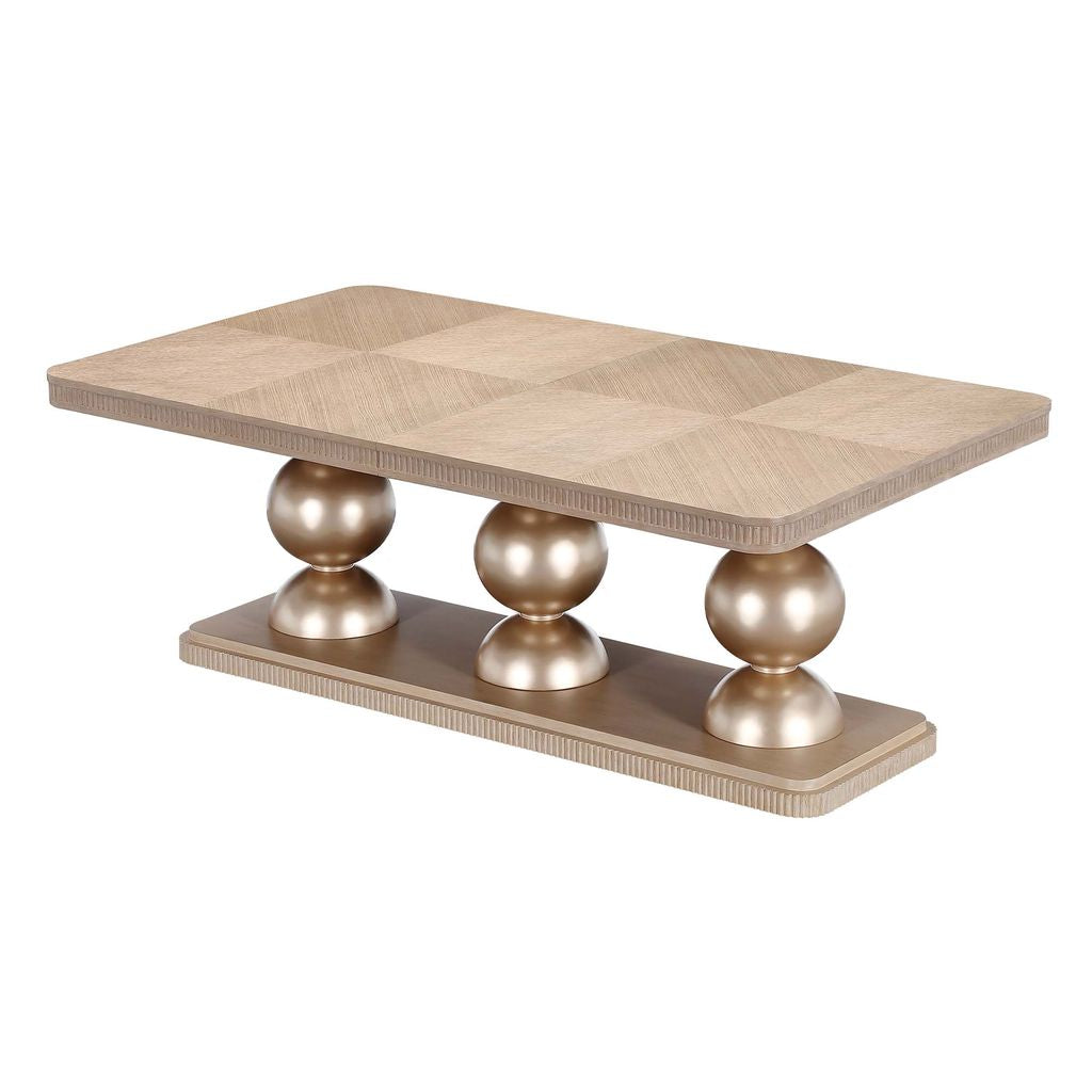 Michael Amini West Kensington Rectangular Dining Table - Sea Salt Caramel
