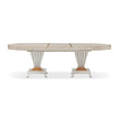 Michael Amini St. Charles Double Pedestal Dining Table -  Dove Gray