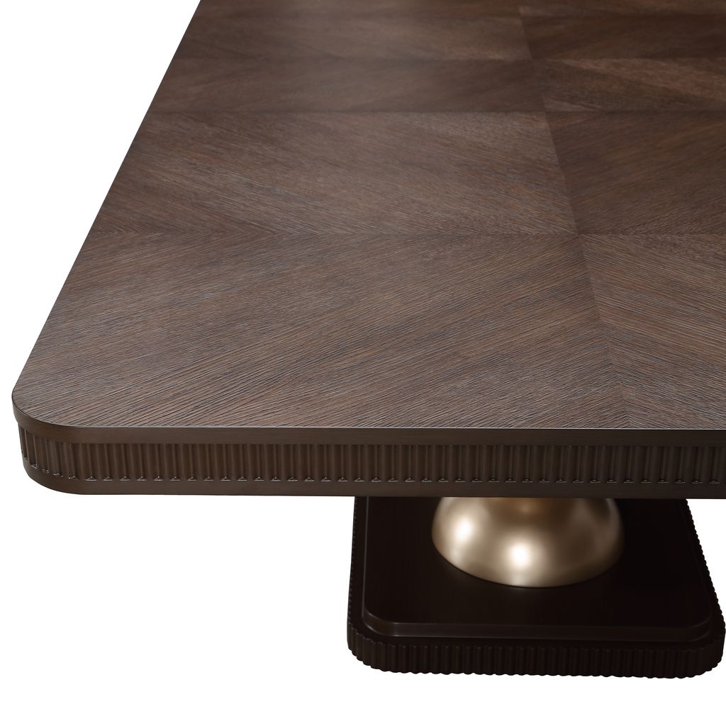 Michael Amini West Kensington Rectangular Dining Table - Medium Espresso