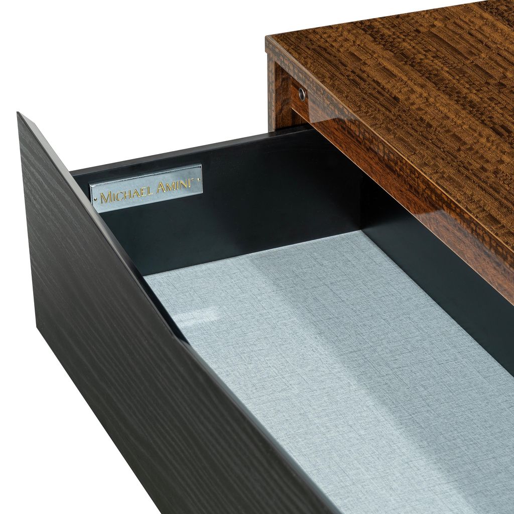 Michael Amini Kayner 5-Drawer Chest - Charcoal