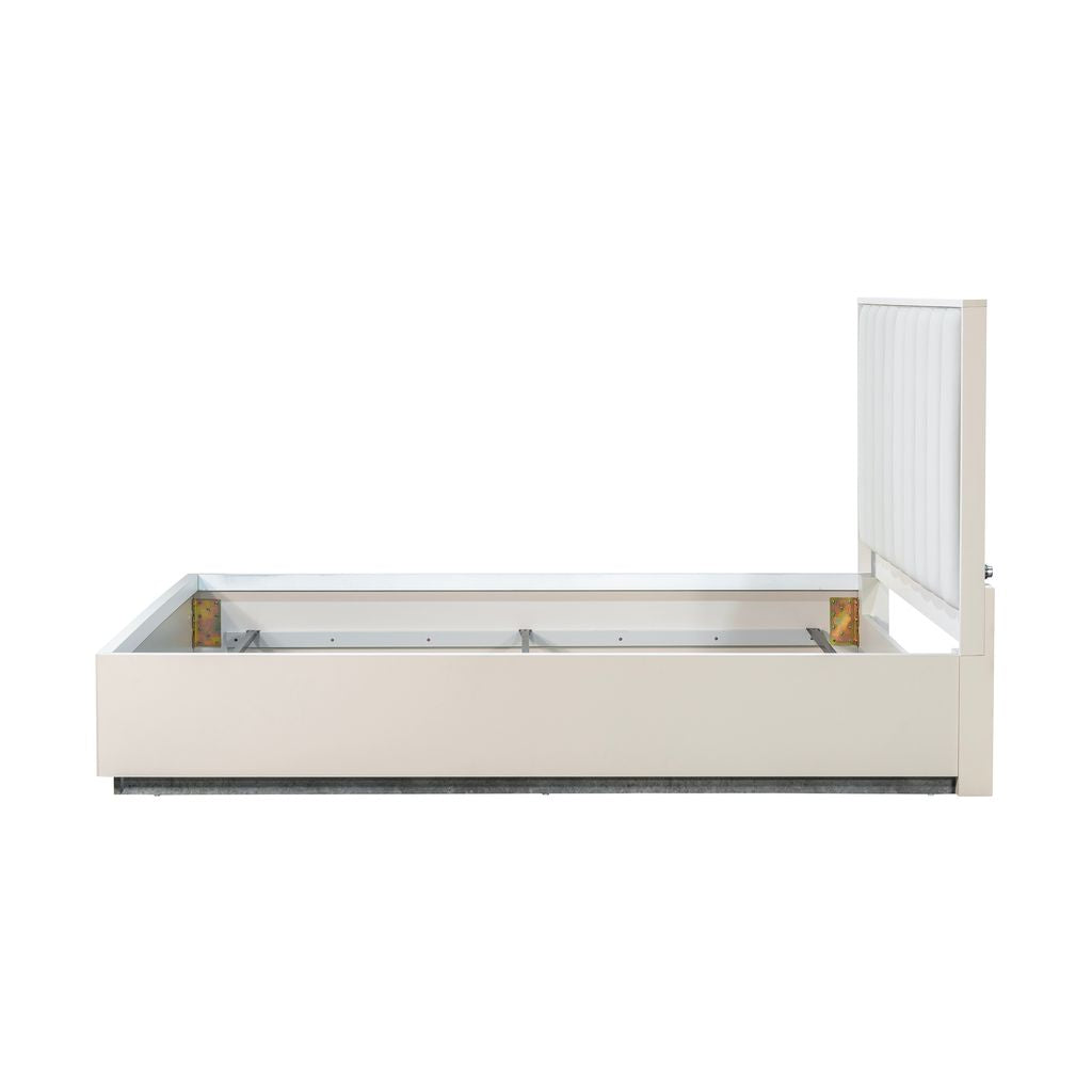 Michael Amini Pavira Bed with LED Lights - Stone