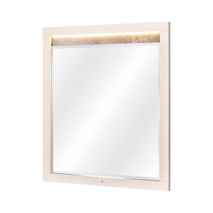 Michael Amini Pavira Dresser Mirror with LED Lights - Stone