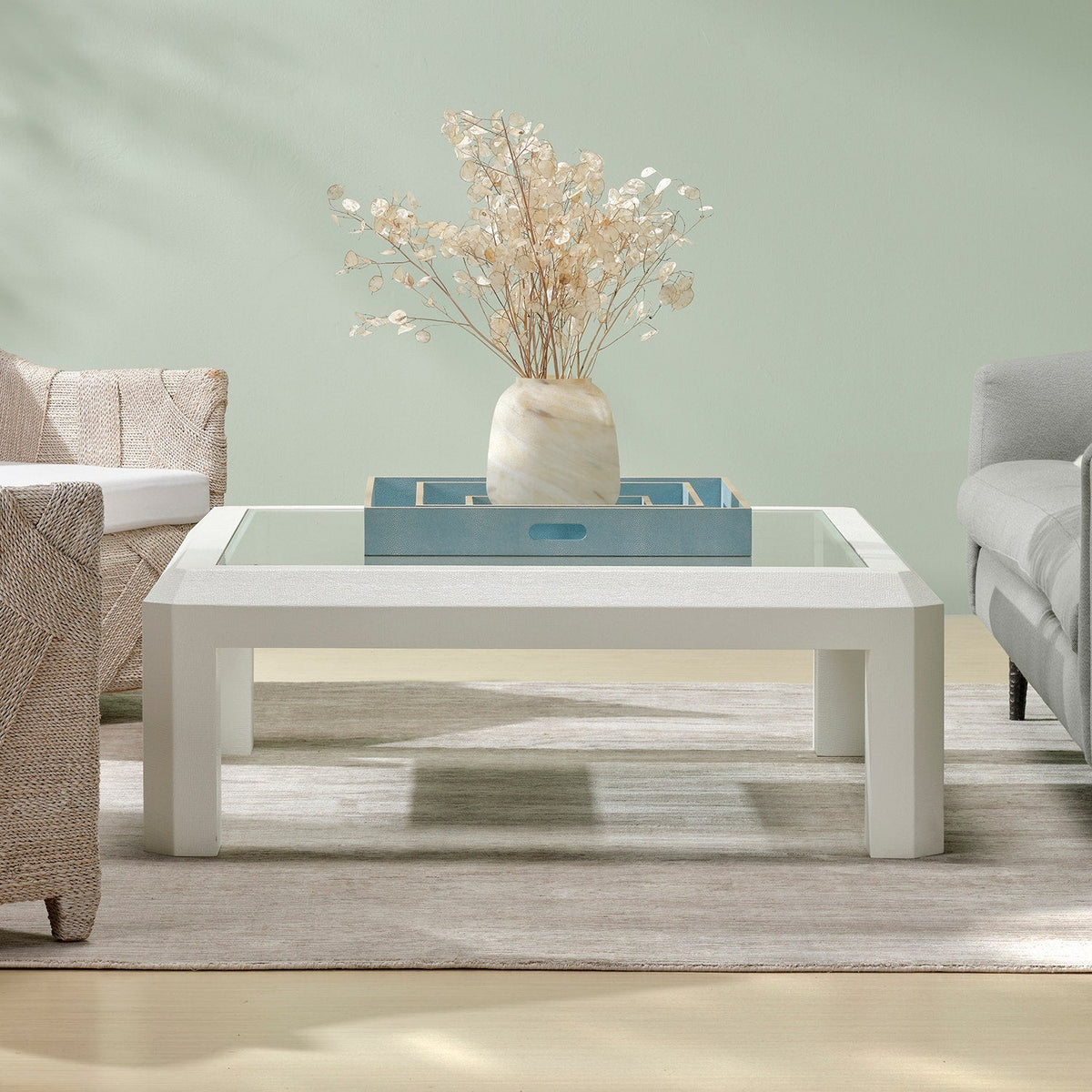 Halston Textured Lyocell Striped Area Rug