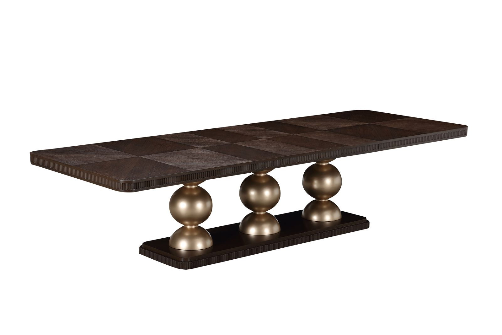 Michael Amini West Kensington Rectangular Dining Table - Medium Espresso