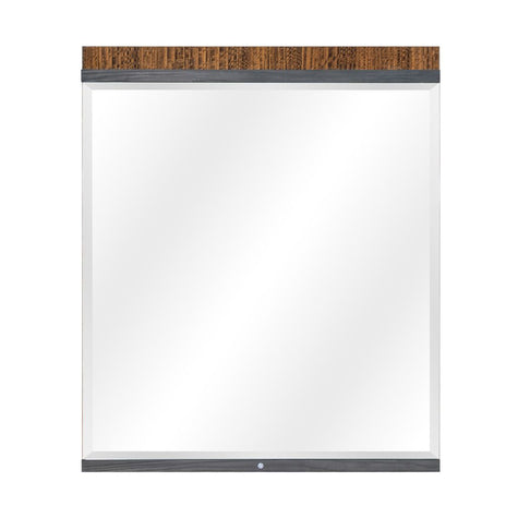 Michael Amini Kayner Dresser Mirror with LED Lights - Charcoal