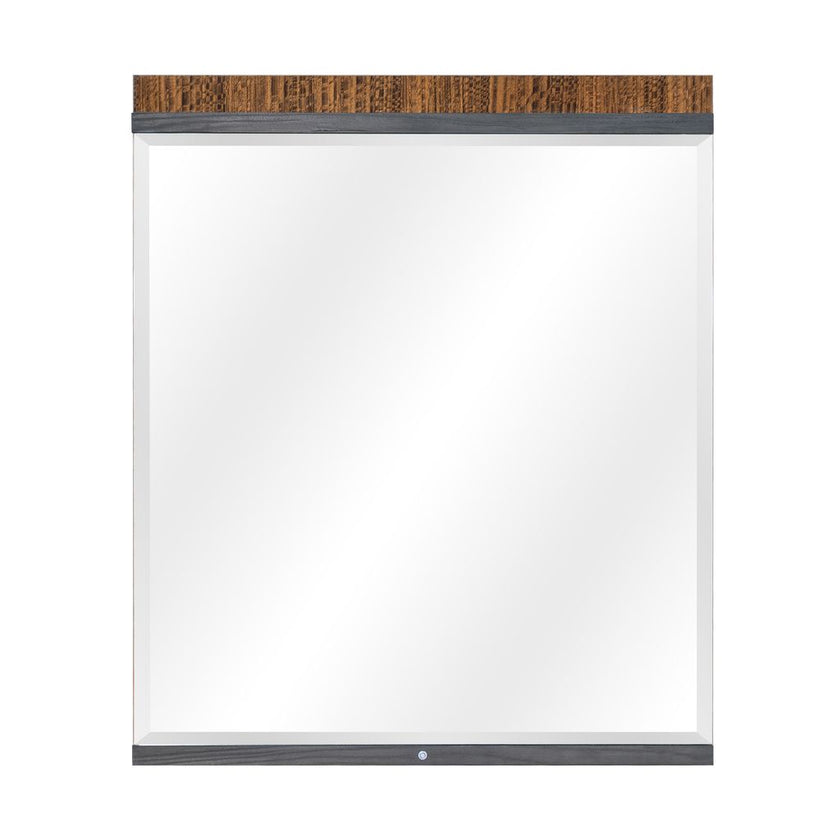 Michael Amini Kayner Dresser Mirror with LED Lights - Charcoal